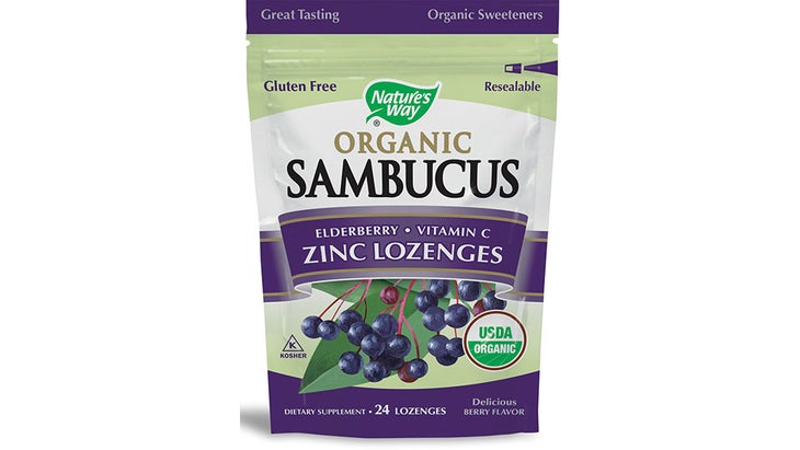 Nature’s Way Organic Sambucus Elderberry, Vitamin C, Zinc Lozenges